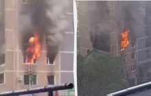 В российском Ульяновске после взрыва горит многоэтажка (фото, видео)
