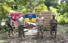 "Украинская команда" передала самолеты-камикадзе, ретранслятор и катапульту "потомкам рыцарей Зимнего похода" из 28 бригады