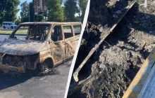 В Киеве сожгли эвакуационное авто 3-й штурмовой бригады (фото)