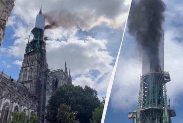 Во Франции горел Руанский собор (фото, видео)