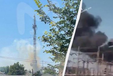 Дрони атакували телевежу та підстанцію у Курській області: на місці спалахнули пожежі