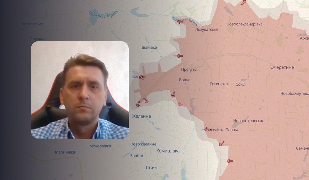 Коваленко назвал четыре цели, которые преследуют оккупанты на Покровском направлении / коллаж УНИАН, фото DeepState, скриншот Коваленко назвал четыре цели, которые преследуют оккупанты на Покровском направлении / коллаж УНИАН, фото DeepState, скриншот