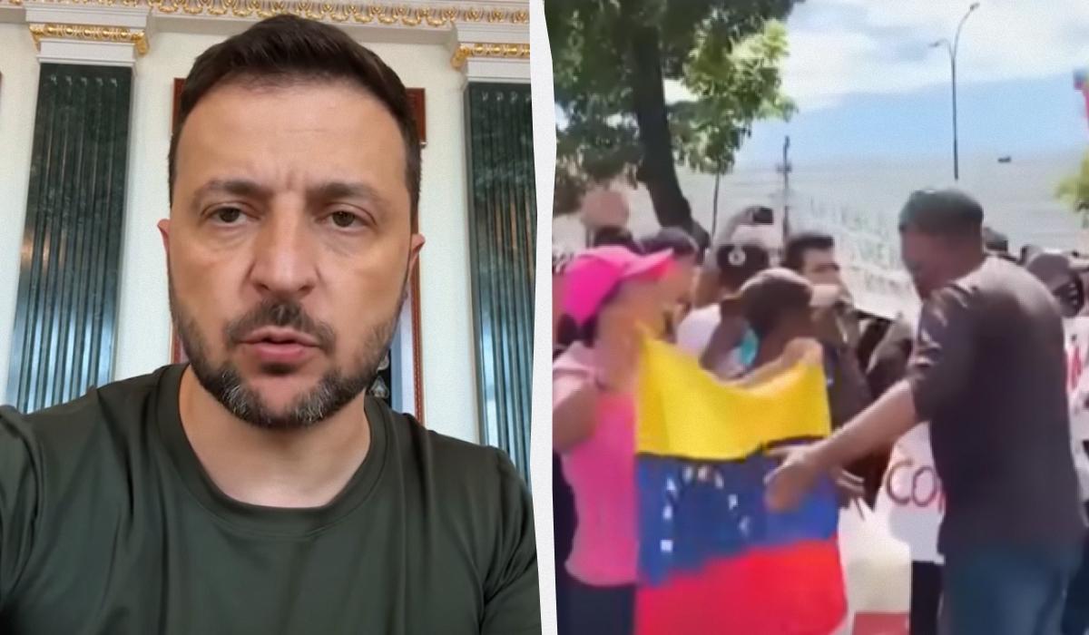 Зеленський назвав присутність російських найманців із ПВК "Вагнер" у Венесуелі "безсоромним втручанням у справи інших країн" / Колаж УНІАН, скріншоти Зеленський назвав присутність російських найманців із ПВК "Вагнер" у Венесуелі "безсоромним втручанням у справи інших країн" / Колаж УНІАН, скріншоти