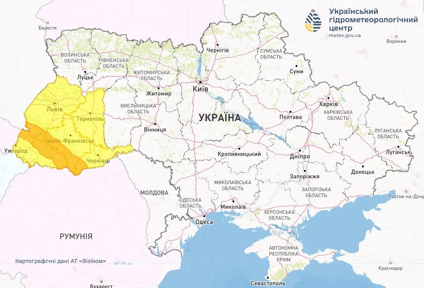 На западе Украины сегодня пройдут сильные дожди / фото Укргидрометцентр На западе Украины сегодня пройдут сильные дожди / фото Укргидрометцентр