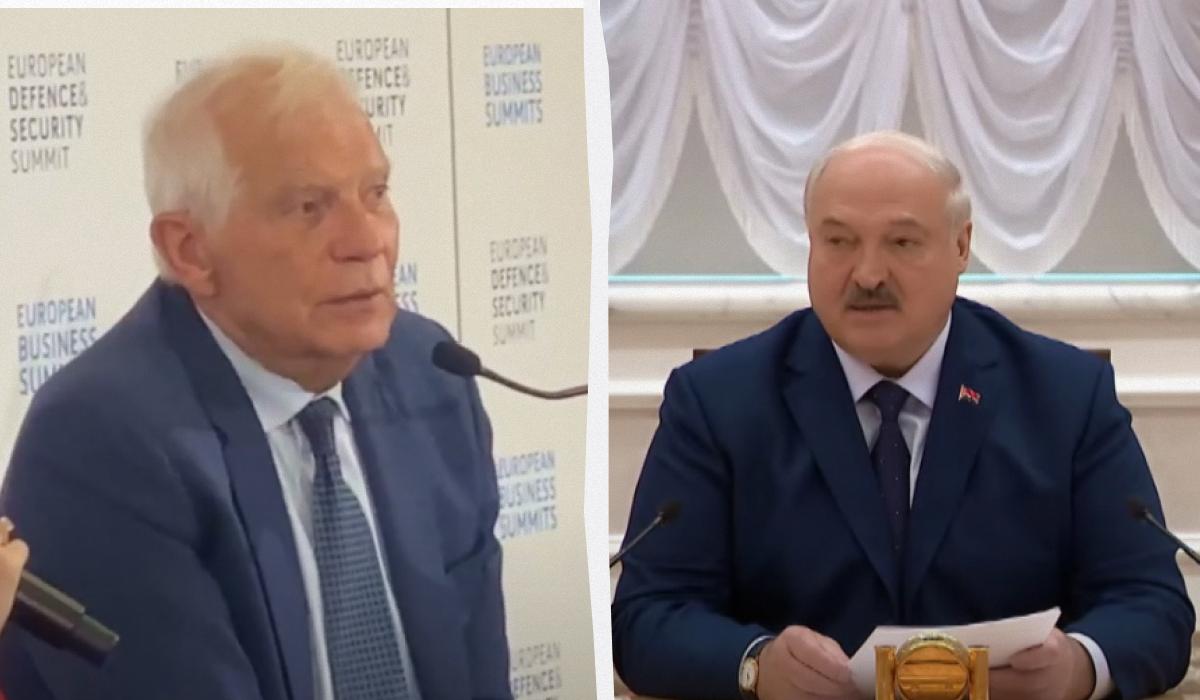 Боррель каже, що режим Лукашенка став співучасником війни РФ проти України / Колаж УНІАН, скріншоти Боррель каже, що режим Лукашенка став співучасником війни РФ проти України / Колаж УНІАН, скріншоти