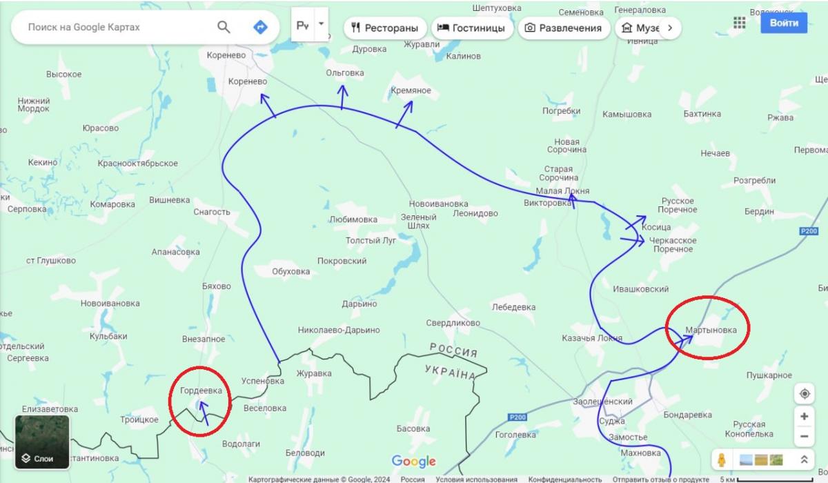 Зона контролю ЗСУ за версією Z-каналів / скріншот