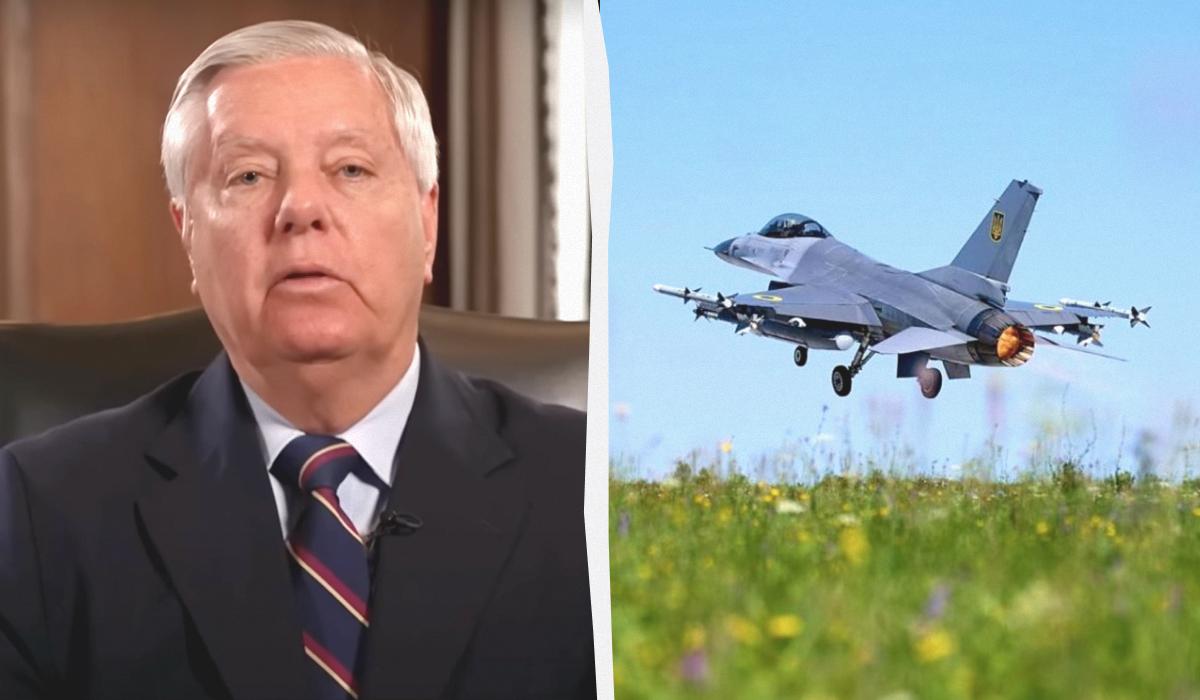 Ліндсі Грем заявив, що Україна може найняти пілотів F-16 на пенсії для війни на своєму боці / колаж УНІАН, фото Zelenskiy Official, кадр з відео Ліндсі Грем заявив, що Україна може найняти пілотів F-16 на пенсії для війни на своєму боці / колаж УНІАН, фото Zelenskiy Official, кадр з відео
