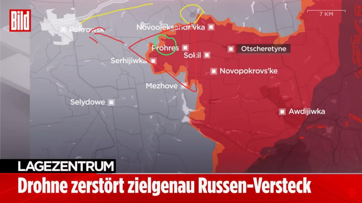 Россияне продвигаются на запад на Покровск / Bild Россияне продвигаются на запад на Покровск / Bild