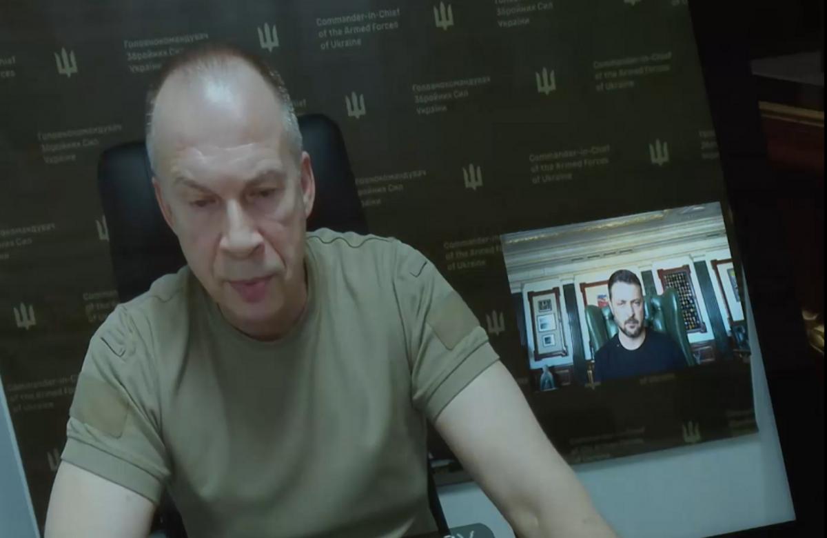 Сырский отчитался президенту о зачистке Суджи / скриншот Сырский отчитался президенту о зачистке Суджи / скриншот