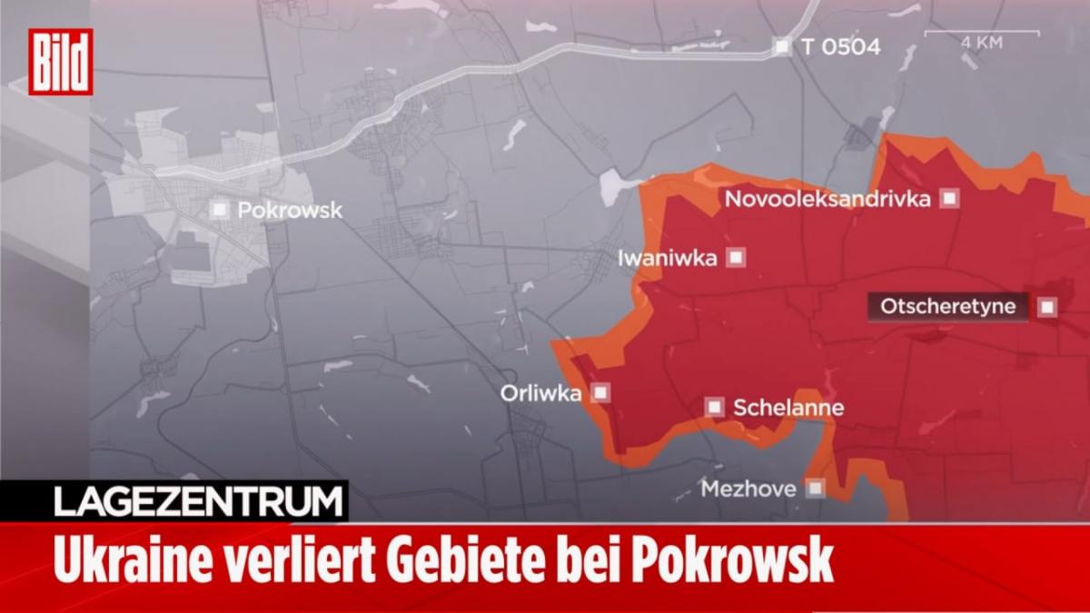 В то же время россияне продвигаются под Покровском / карта Bild В то же время россияне продвигаются под Покровском / карта Bild