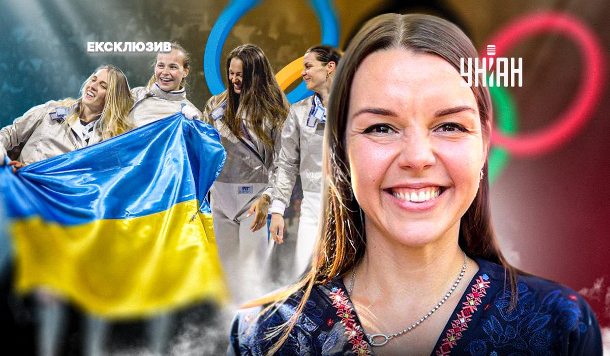  Аліна Комащук - олімпійська чемпіонка-шаблістка / колаж УНІАН