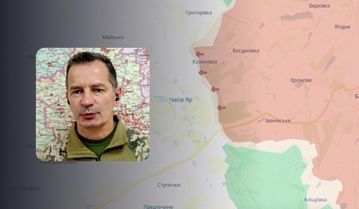 Калашніков розповів, який контингент РФ задіяно в штурмах ЧасовогоЯру / колаж УНІАН, фото DeepState, скріншот Калашніков розповів, який контингент РФ задіяно в штурмах ЧасовогоЯру / колаж УНІАН, фото DeepState, скріншот