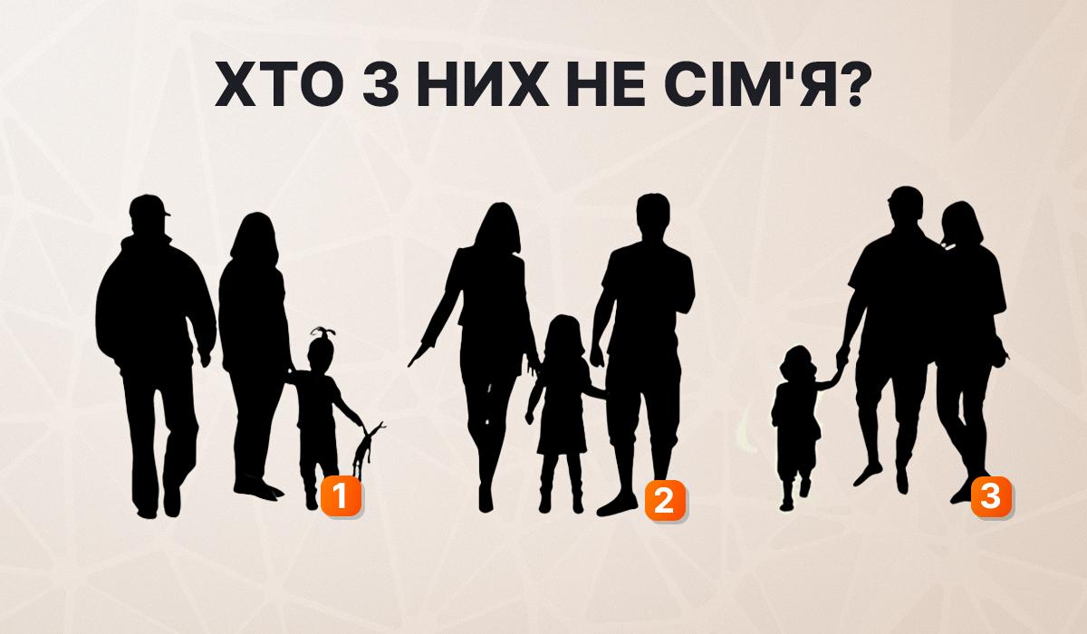 Визначте, яка сім'я несправжня - тест за картинками / колаж УНІАН Визначте, яка сім'я несправжня - тест за картинками / колаж УНІАН
