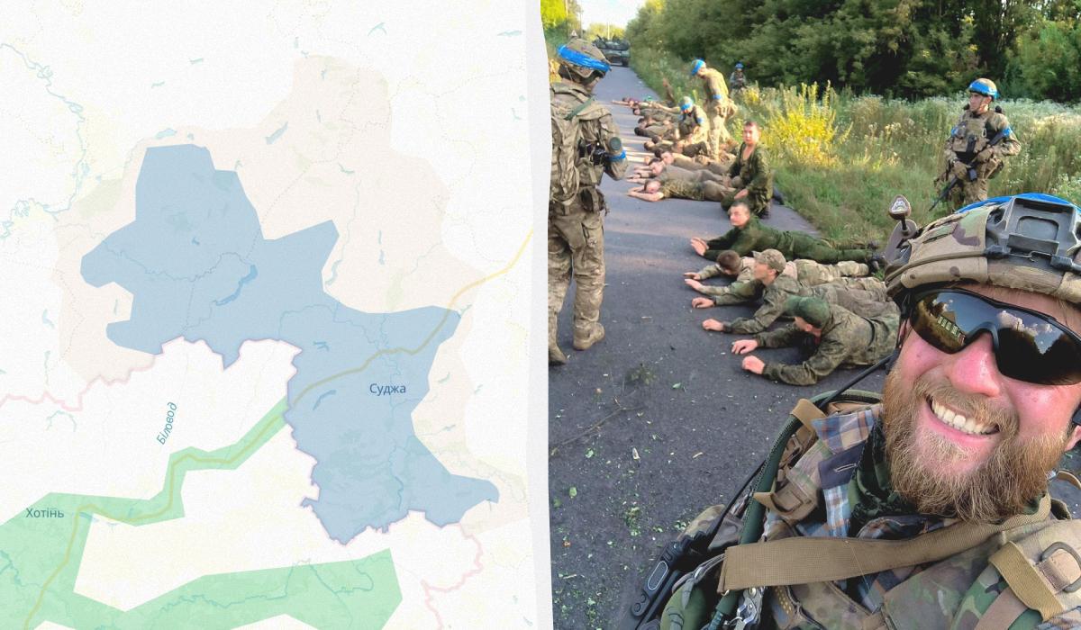 На Курщині в полон ЗСУ потрапило ще більше російських військових / колаж УНІАН, фото DeepState, t.me/landforcesofukraine На Курщині в полон ЗСУ потрапило ще більше російських військових / колаж УНІАН, фото DeepState, t.me/landforcesofukraine