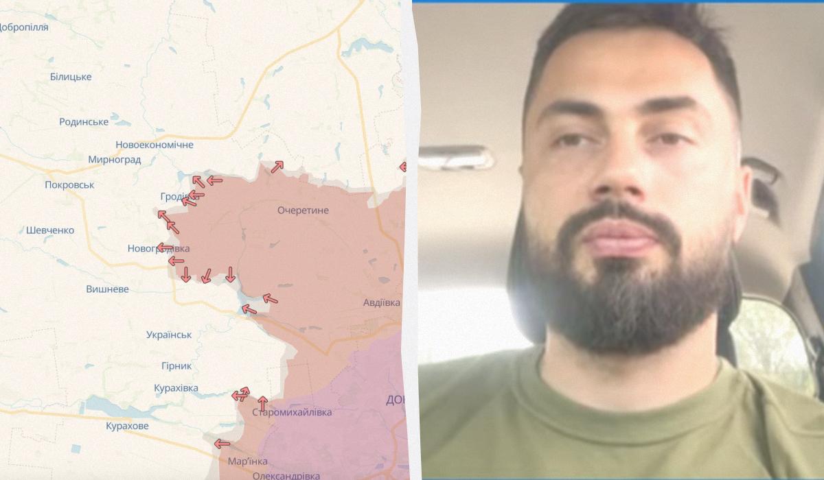 Егор Фирсов прокомментировал ситуацию в районе Покровска Донецкой области / коллаж УНИАН, фото DeepState, кадр из видео Егор Фирсов прокомментировал ситуацию в районе Покровска Донецкой области / коллаж УНИАН, фото DeepState, кадр из видео
