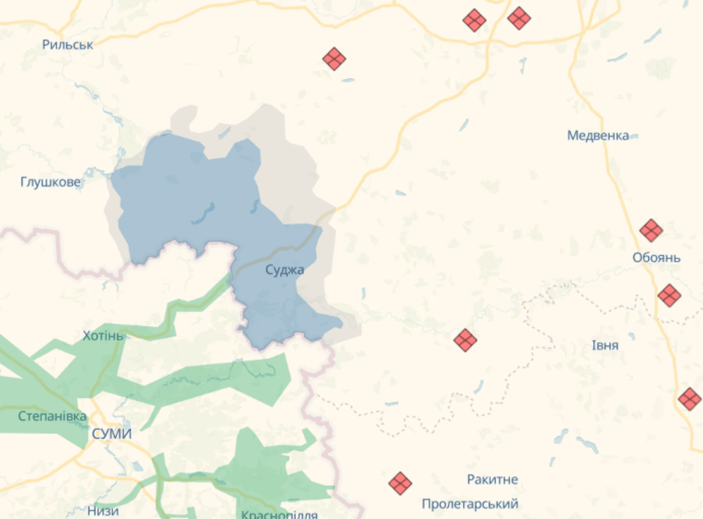 Аналітики повідомили, як змінилася ситуація на Курщині / скріншот з deepstatemap.live