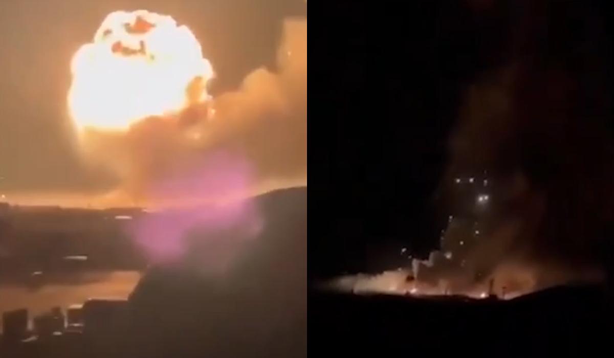Бойцы ГУР атаковали склад боеприпасов в России / коллаж УНИАН, скриншоты Бойцы ГУР атаковали склад боеприпасов в России / коллаж УНИАН, скриншоты