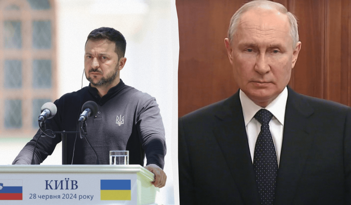 Зеленський назвав теми, які обговорив би з Путіним / колаж УНІАН, фото УНІАН, скриншот