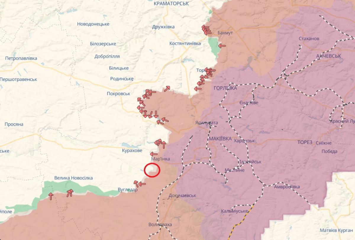 Расположение Константиновки на карте / карта deepstatemap.live Расположение Константиновки на карте / карта deepstatemap.live