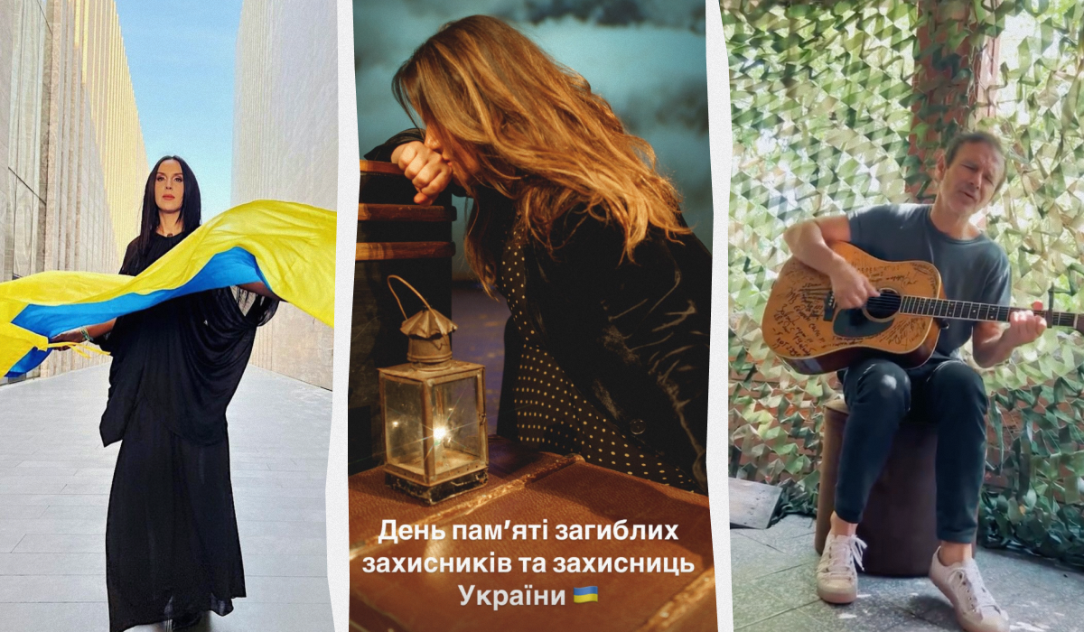 Співаки та ведучі закликали не забувати про подвиг українських захисників / колаж УНІАН Співаки та ведучі закликали не забувати про подвиг українських захисників / колаж УНІАН