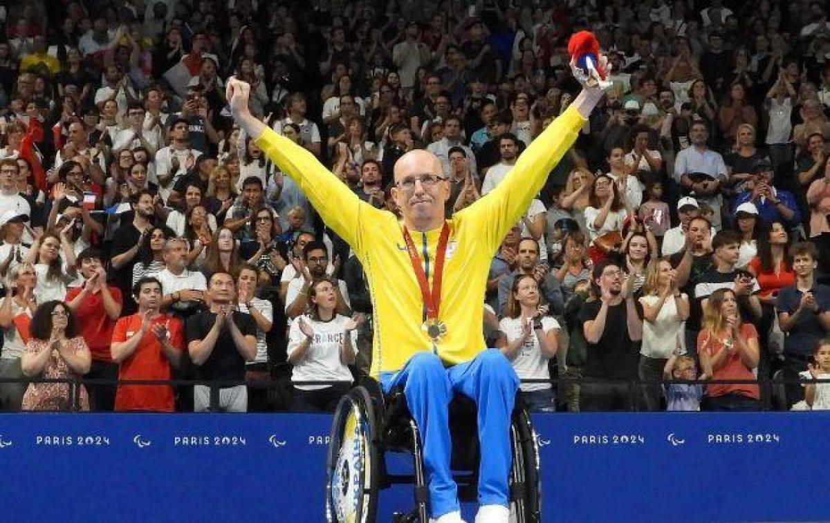 Плавець Олександр Комаров виграв "золото" в плаванні на дистанції 100 метрів вільним стилем у класі S5 / фото facebook.com/NationalSportsCommitteeOfTheDisabledOfUkraine Плавець Олександр Комаров виграв "золото" в плаванні на дистанції 100 метрів вільним стилем у класі S5 / фото facebook.com/NationalSportsCommitteeOfTheDisabledOfUkraine