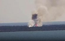 Військові моряки "привітали" окупантів з Днем Незалежності на Кінбурнській косі (відео)