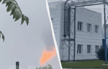 В Омске произошел мощный взрыв на нефтеперерабатывающем заводе: начался пожар (видео)