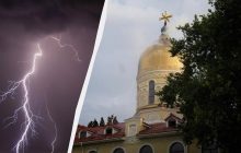 Небесное правосудие: в Одессе из-за удара молнии вспыхнула церковь УПЦ МП