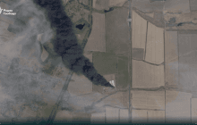 Удар по российской нефтебазе "Атлас": появились спутниковые снимки масштабного пожара