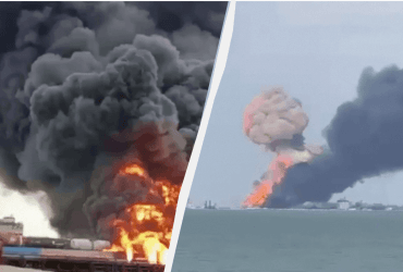 Із затонулого порома в порту Кавказ врятовано чотирьох членів екіпажу