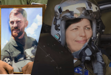 Мати загиблого пілота Джуса сіла у кабіну F-16, на якому мріяв літати її син (відео)