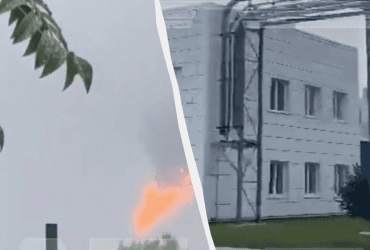 В Омске произошел мощный взрыв на нефтеперерабатывающем заводе: начался пожар (видео)