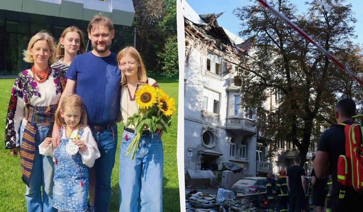 Матір з доньками перебували на сходовій клітці, що обвалилася під час удару / колаж УНІАН, фото УНІАН, t.me/andriysadovyi Матір з доньками перебували на сходовій клітці, що обвалилася під час удару / колаж УНІАН, фото УНІАН, t.me/andriysadovyi