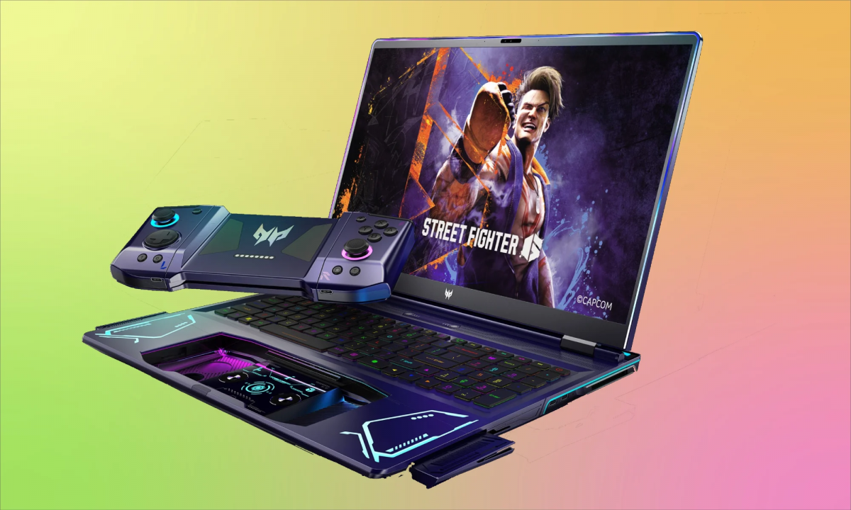 Концептуальный ноутбук Project DualPlay от Acer оснащен выдвижным контроллером / фото Acer Концептуальный ноутбук Project DualPlay от Acer оснащен выдвижным контроллером / фото Acer
