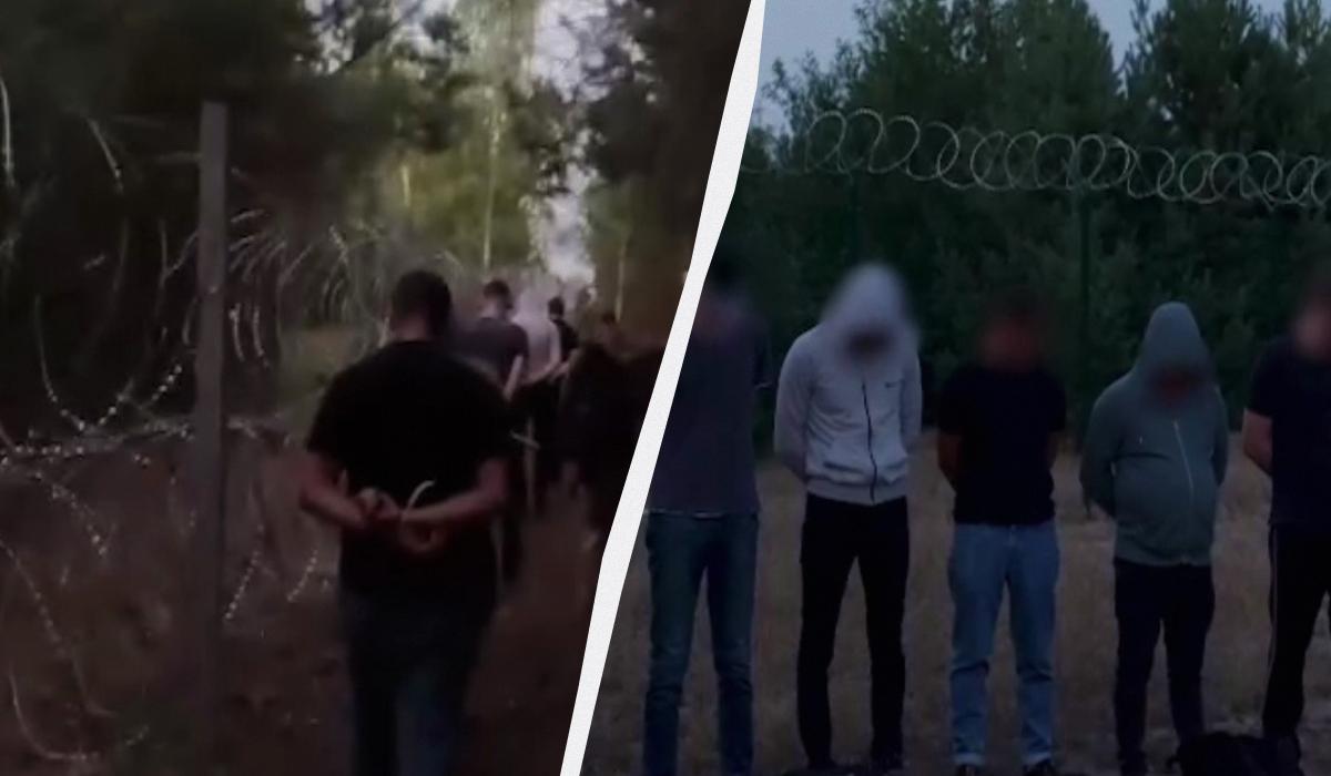 Прикордонники затримали групу чоловіків, що намагалися втекти до Білорусі / колаж УНІАН, скріншоти з відео Прикордонники затримали групу чоловіків, що намагалися втекти до Білорусі / колаж УНІАН, скріншоти з відео