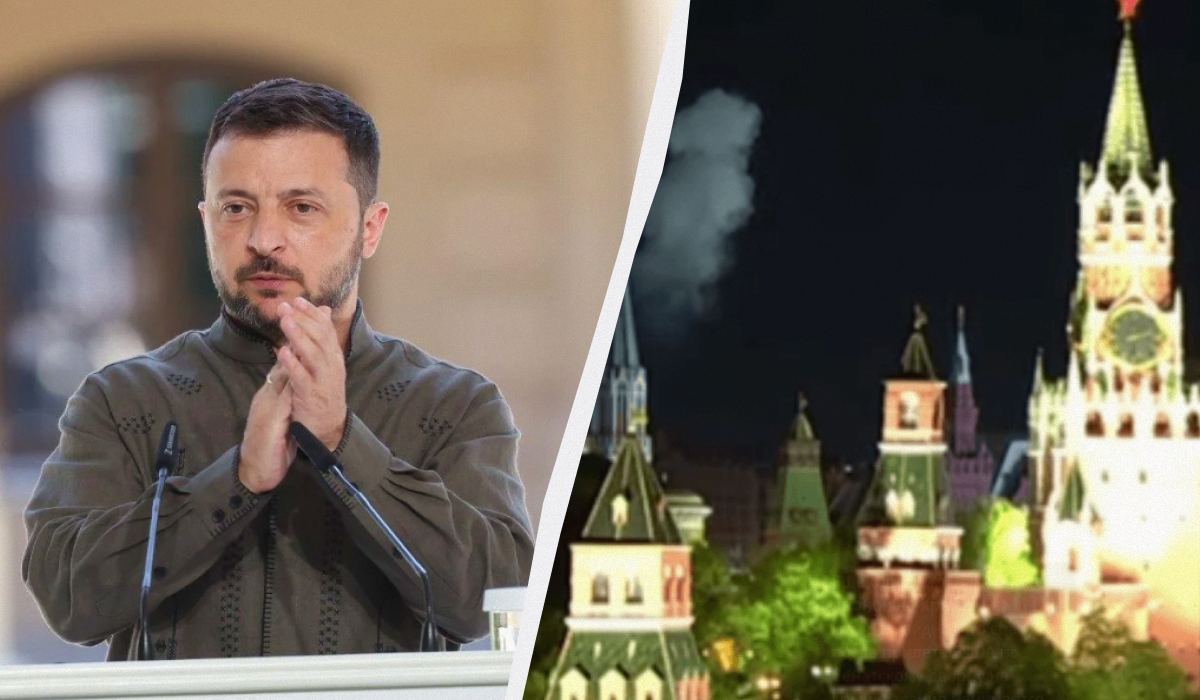 Зеленському шкода, що Україна не може завдати удару по Кремлю / колаж УНІАН, фото УНІАН, скриншот Зеленському шкода, що Україна не може завдати удару по Кремлю / колаж УНІАН, фото УНІАН, скриншот