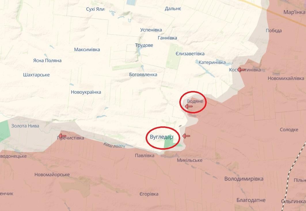 Ситуация в районе Угледара / карта deepstatemap.live Ситуация в районе Угледара / карта deepstatemap.live