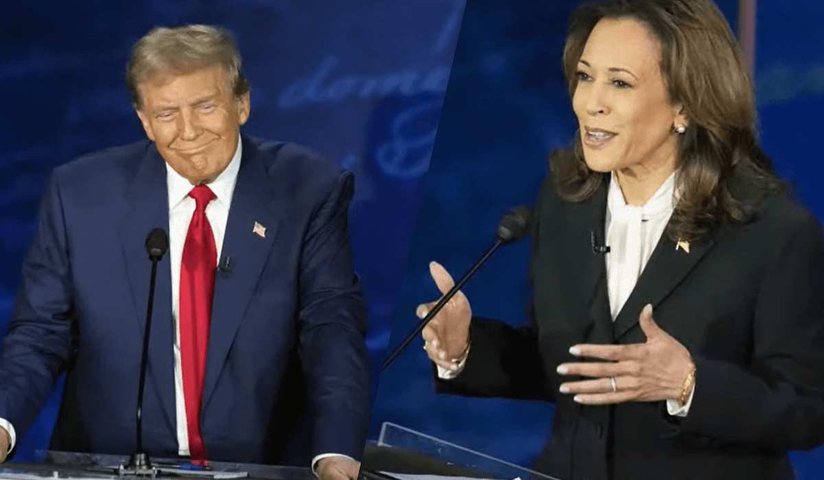 Камала Гарріс накинулась на Трампа зі звинуваченнями / колаж УНІАН, скриншоти з трансляції ABC News Камала Гарріс накинулась на Трампа зі звинуваченнями / колаж УНІАН, скриншоти з трансляції ABC News