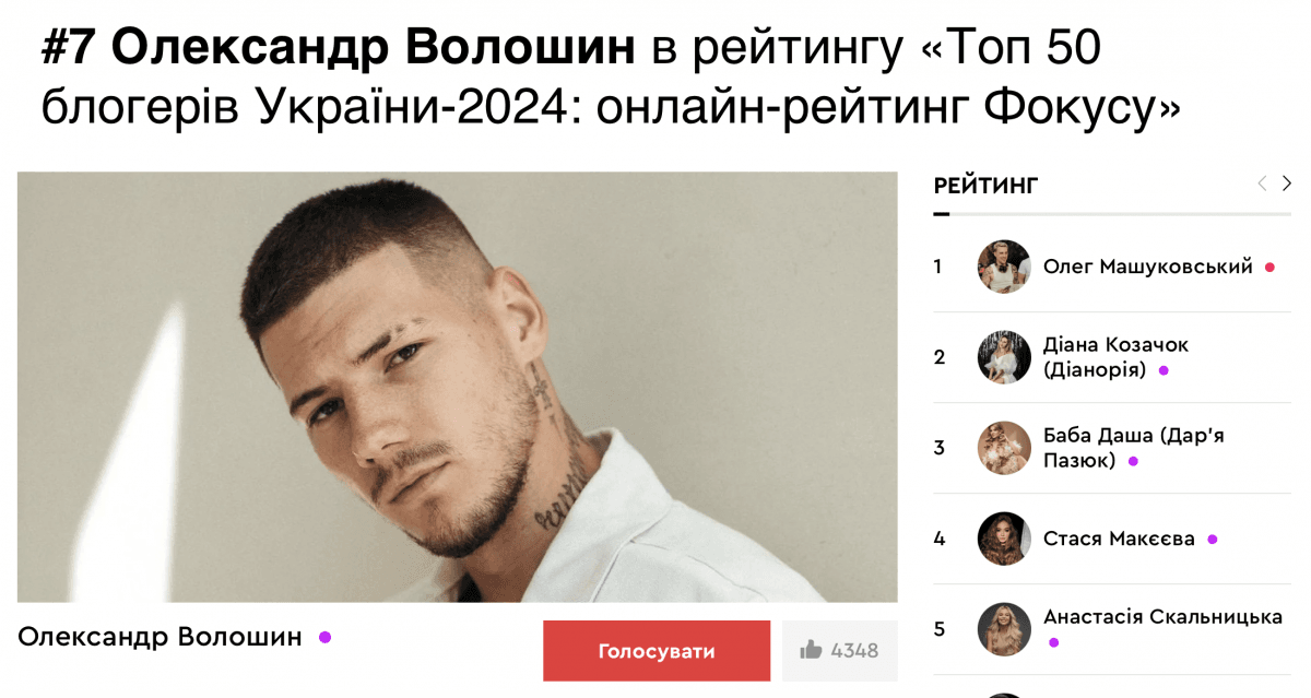 Олександр Волошин / скріншот з видання "Фокус" Олександр Волошин / скріншот з видання "Фокус"