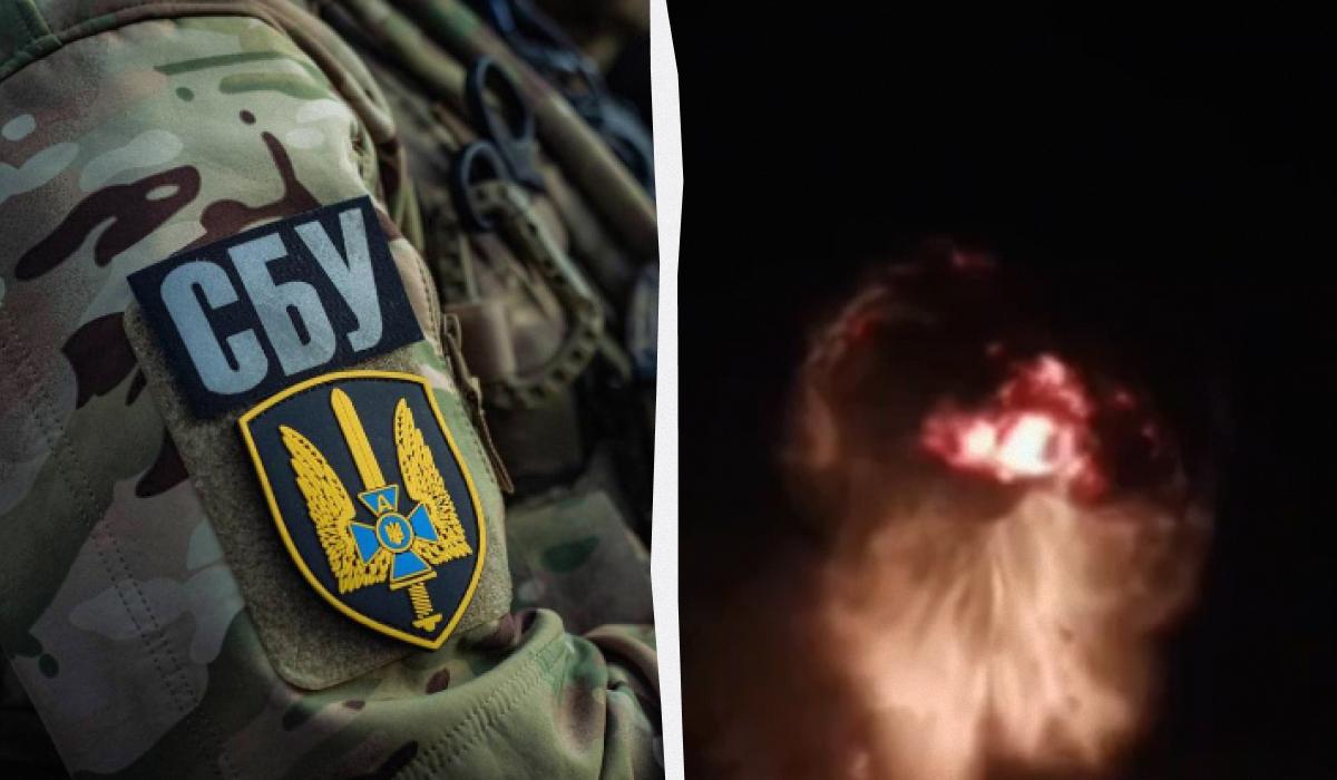Ворожий склад у Росії атакували безпілотники СБУ, з'ясували журналісти / колаж УНІАН з фото СБУ та скріншоту Ворожий склад у Росії атакували безпілотники СБУ, з'ясували журналісти / колаж УНІАН з фото СБУ та скріншоту