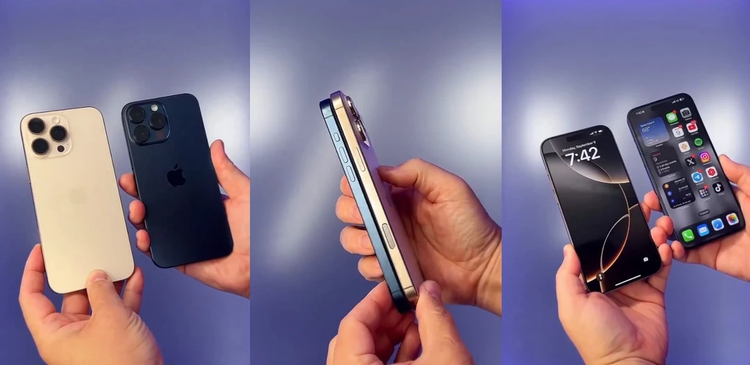 Чем iPhone 16 Pro отличается от iPhone 15 Pro: модели сравнили вживую / Скриншот с видео Чем iPhone 16 Pro отличается от iPhone 15 Pro: модели сравнили вживую / Скриншот с видео