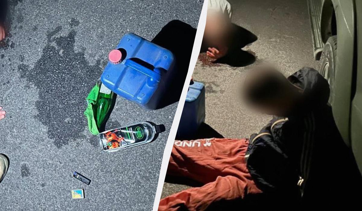 Поджигателей поймали военные прямо на месте преступления / коллаж УНИАН, кадры из видео Поджигателей поймали военные прямо на месте преступления / коллаж УНИАН, кадры из видео