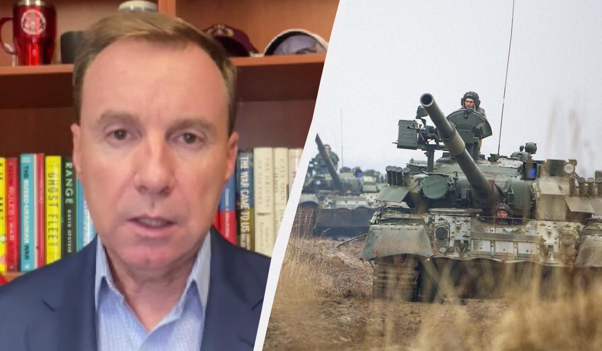 Мік Раян не вірить у можливість війни РФ із НАТО просто зараз / колаж УНІАН, фото wikimedia.org, кадр із відео Мік Раян не вірить у можливість війни РФ із НАТО просто зараз / колаж УНІАН, фото wikimedia.org, кадр із відео