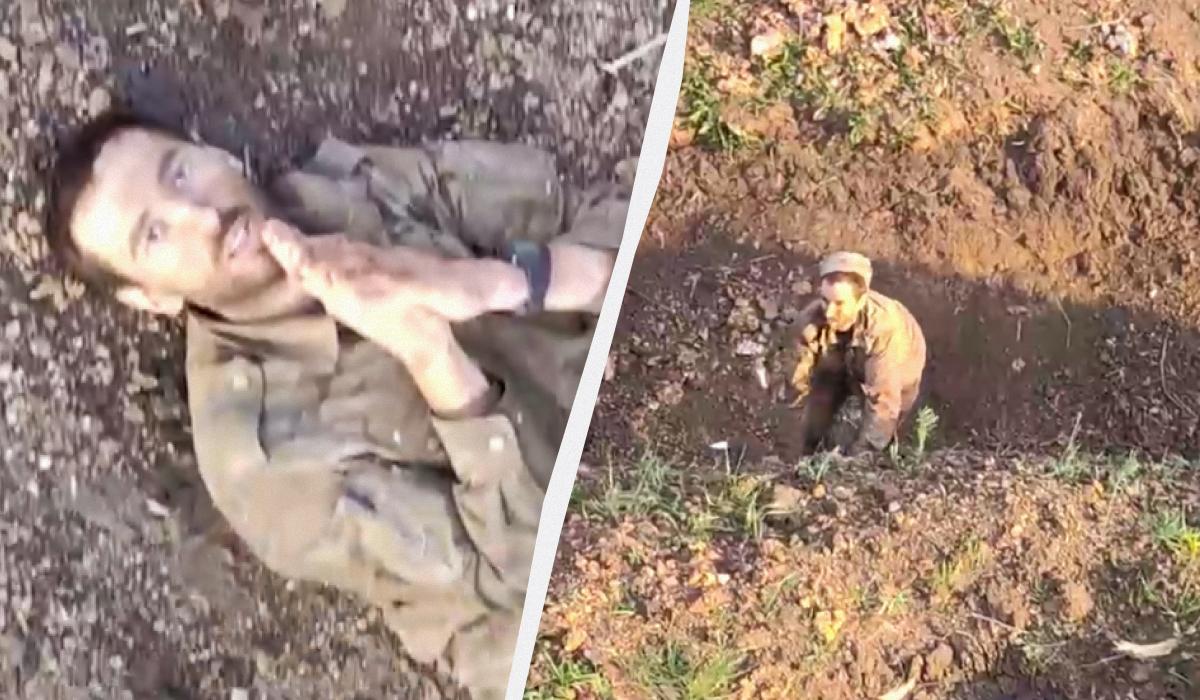 Загарбник благав зберегти його життя / Колаж УНІАН / Скриншоти Загарбник благав зберегти його життя / Колаж УНІАН / Скриншоти