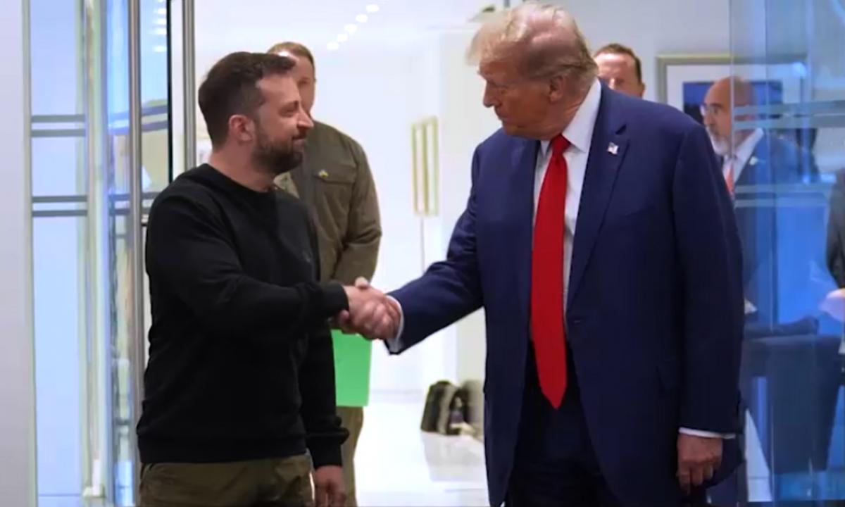 Зеленський і Трамп зустрілися в Нью-Йорку / скріншот Зеленський і Трамп зустрілися в Нью-Йорку / скріншот