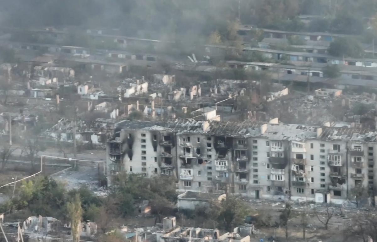 The Russians wipe the city of Toretsk off the face of the earth / screenshot