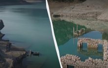 В Греции из-под воды показалась затонувшая почти полвека назад деревня (фото)