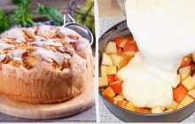 Заливна шарлотка "П'ятихвилинка": готується просто, а смак - фантастичний