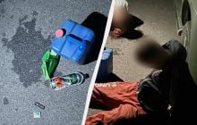 Военные поймали поджигателей авто и устроили им показательное наказание (видео)