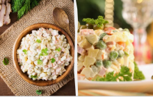 Так готовили Оливье в 19 веке и в СССР: разница, история и рецепты трех салатов